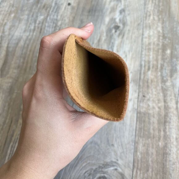 Leather Glasses Holder Brown Lourdes Design Vintage - Picture 3 of 6